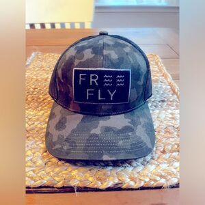Free Fly Camo Trucker Hat with Logo! NWT!